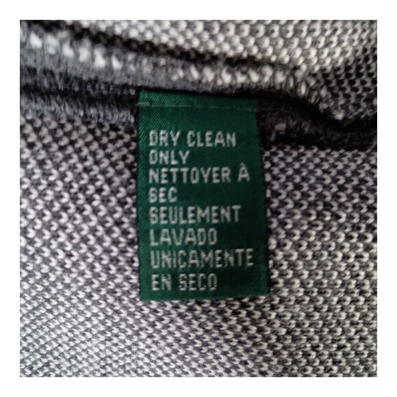 Lauren Ralph Lauren Merino Wool Knit Blazer Button Stripe Gray Women's Small - Picture 4 of 4